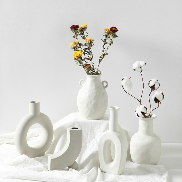 Nordic minimalist ceramic decor vase