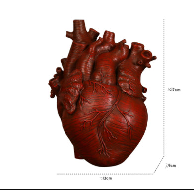 Heart-shaped sculptural Nordic art vase
