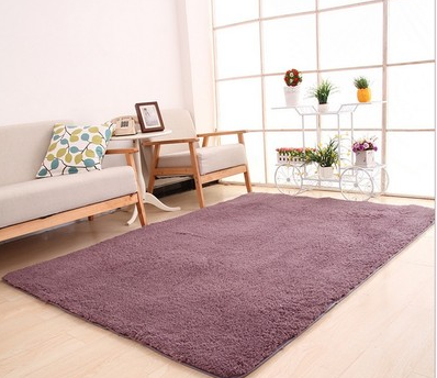 Cozy soft rug shown in neutral color