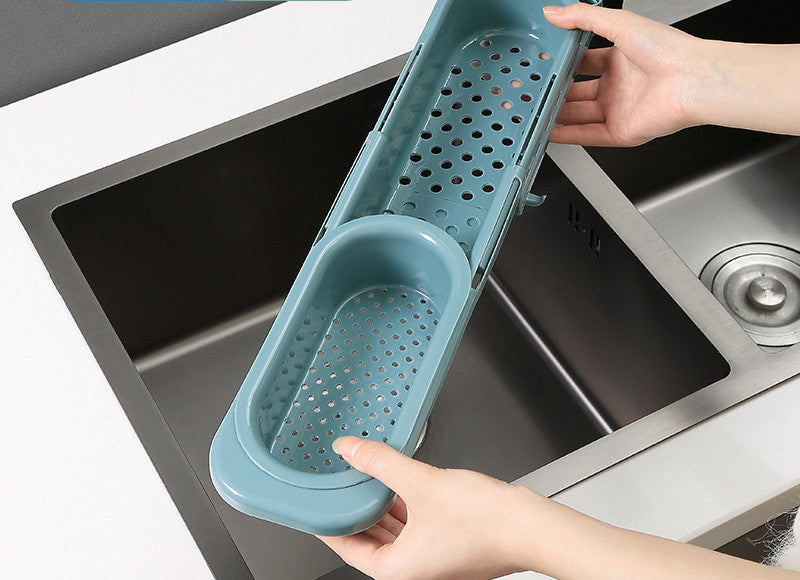 Sink caddy with towel bar