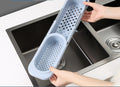 Telescopic over-sink drainer rack with sponge holder
