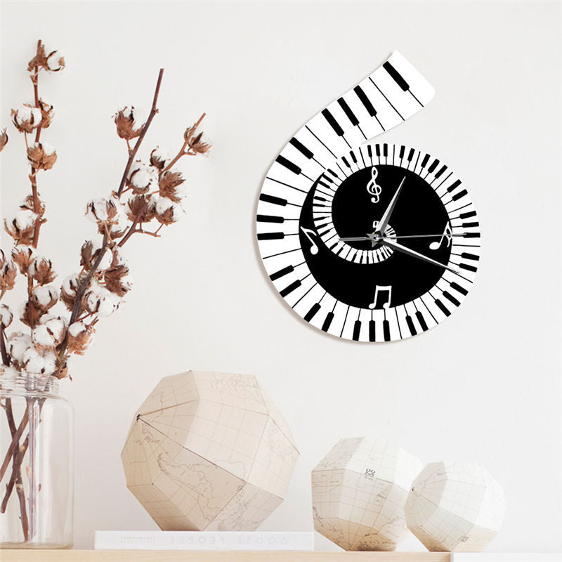 Irregular musical wall clock decor