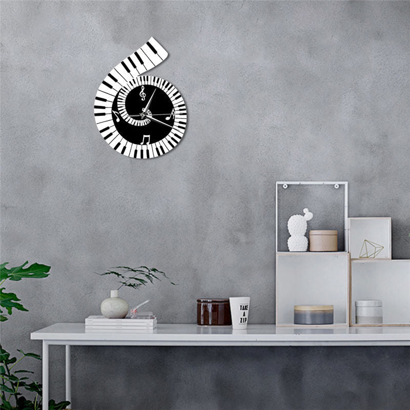 Musical notes treble clef wall clock