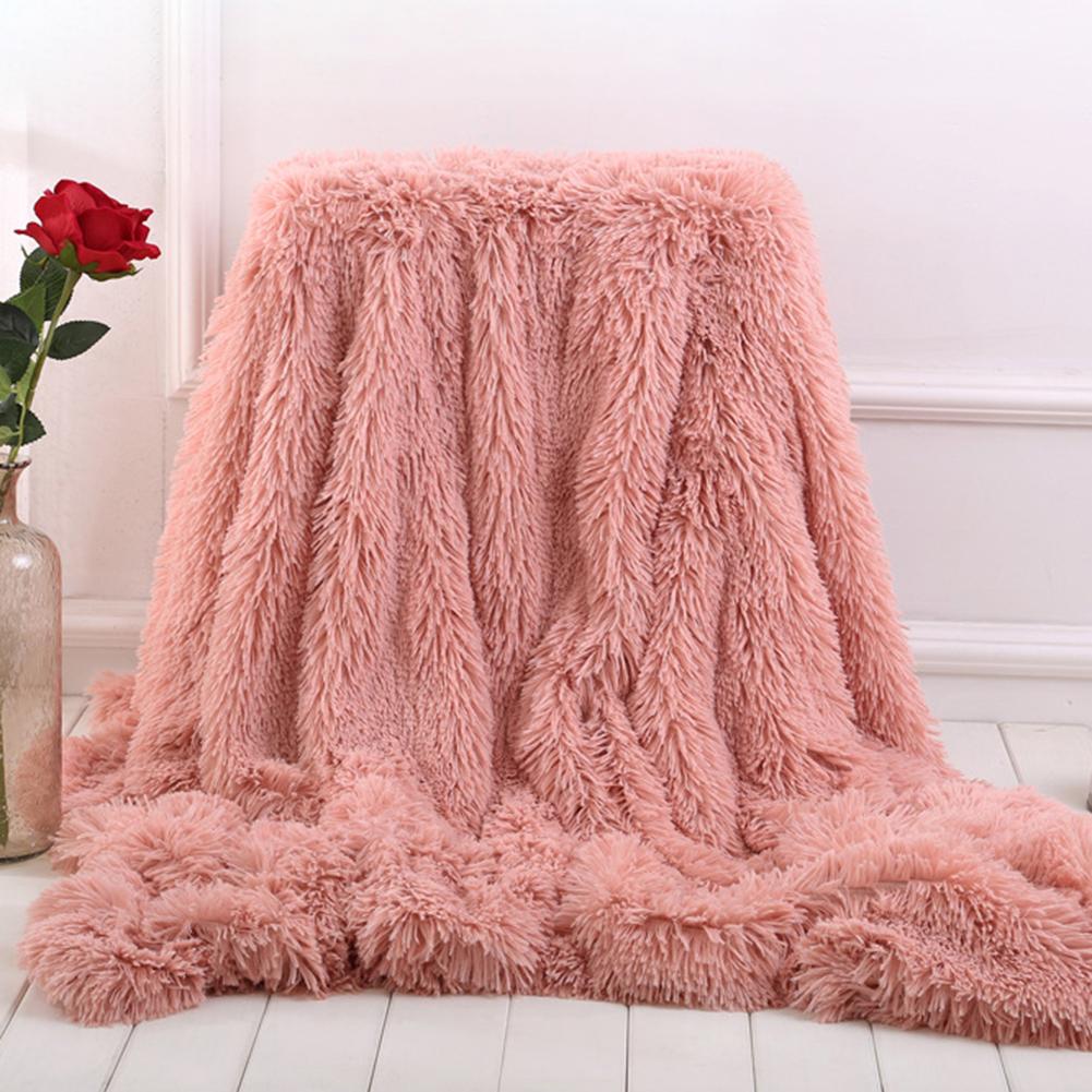 Soft coral fleece bedding blanket