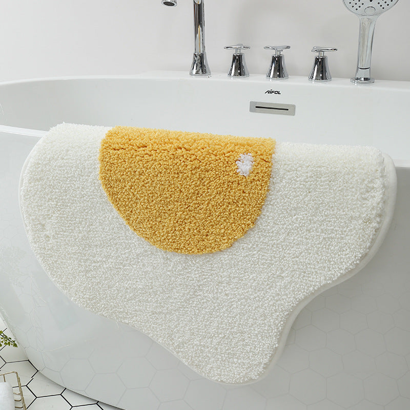 Funny fried egg doormat welcome rug