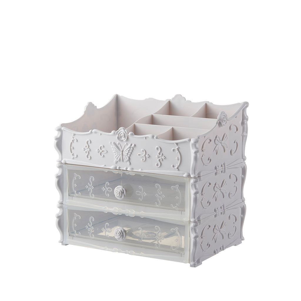 Transparent stackable vanity organizer