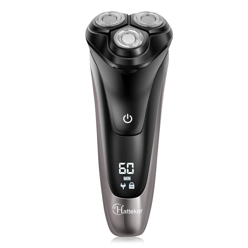 Electric shaver in use