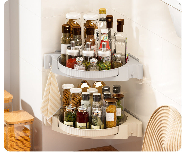 Spice rack organizer in cabinet