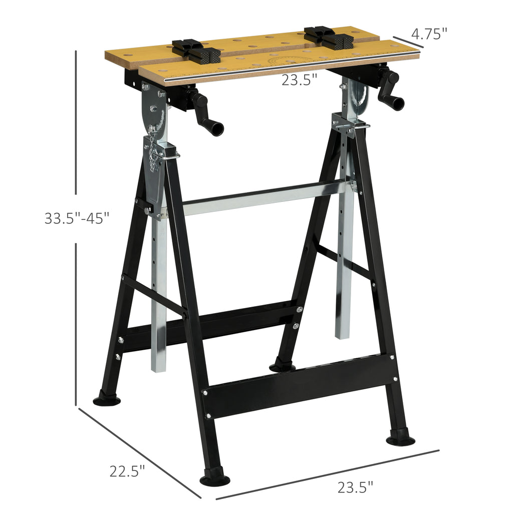 Work Bench Tool Stand With Adjustable Height And Angle
