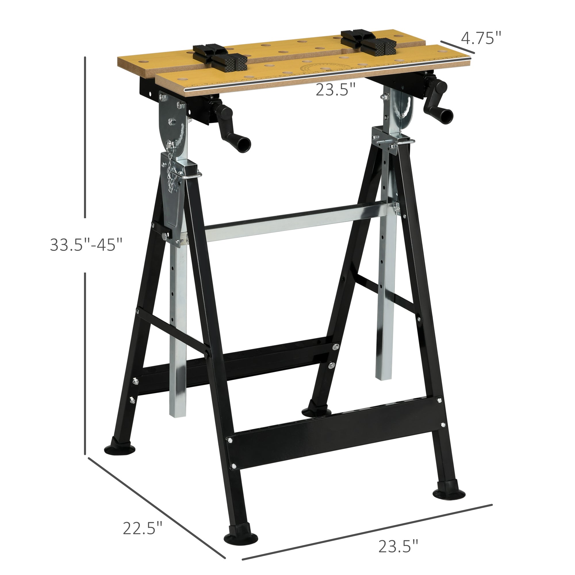 Work Bench Tool Stand With Adjustable Height And Angle