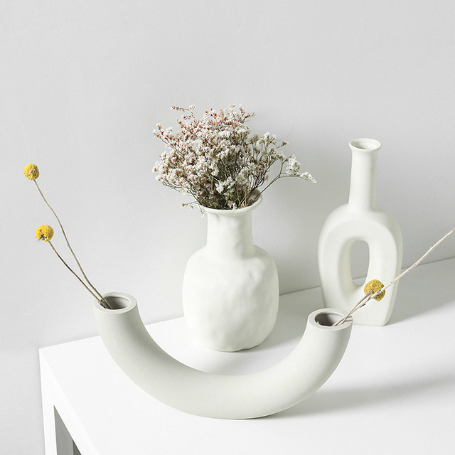Scandinavian ceramic display vase