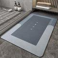 Soft non-slip bathroom floor mat at sliding door