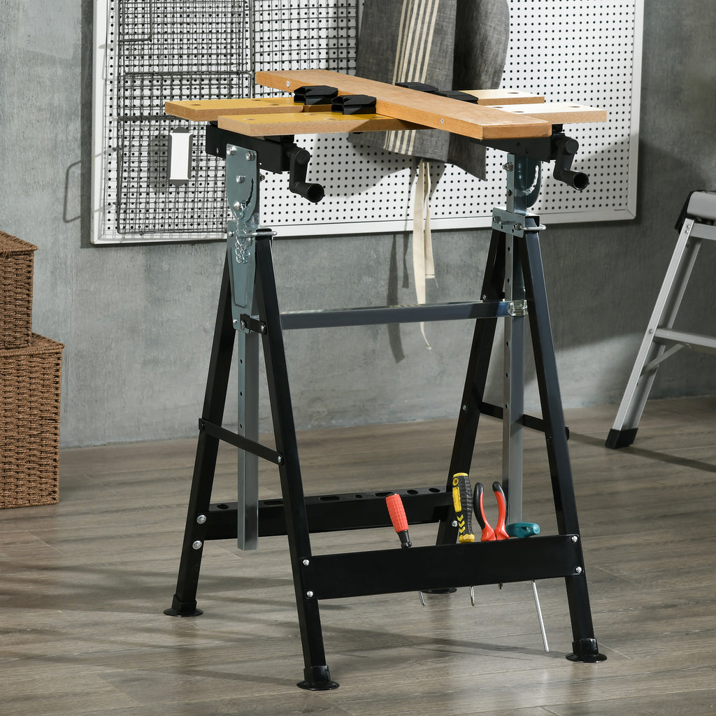 Work Bench Tool Stand With Adjustable Height And Angle