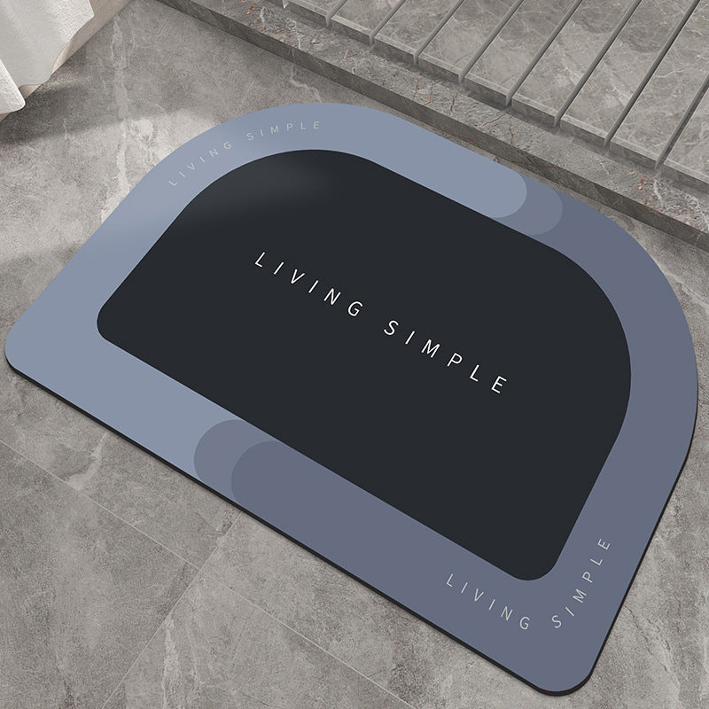 Absorbent floor mat in neutral color