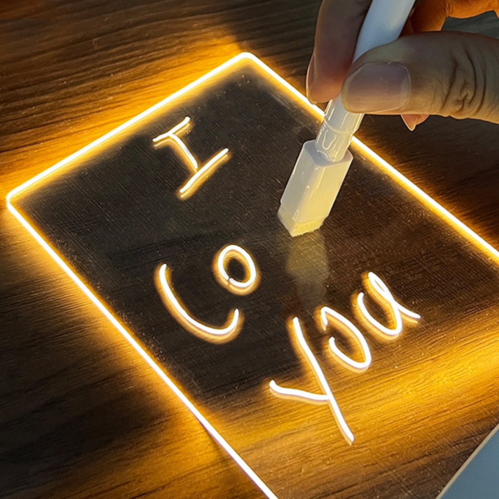 USB message board night light with writing pen