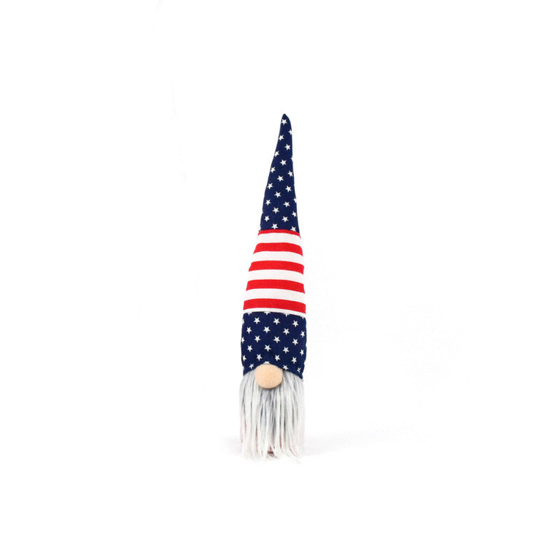 Handmade patriotic gnome red white and blue