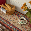 Fringed Americana table runner patriotic farmhouse decor