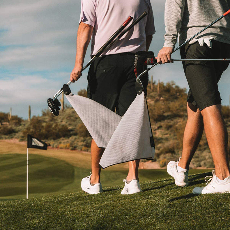 Microfiber waffle golf towel