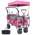 Collapsible heavy-duty wagon cart with canopy