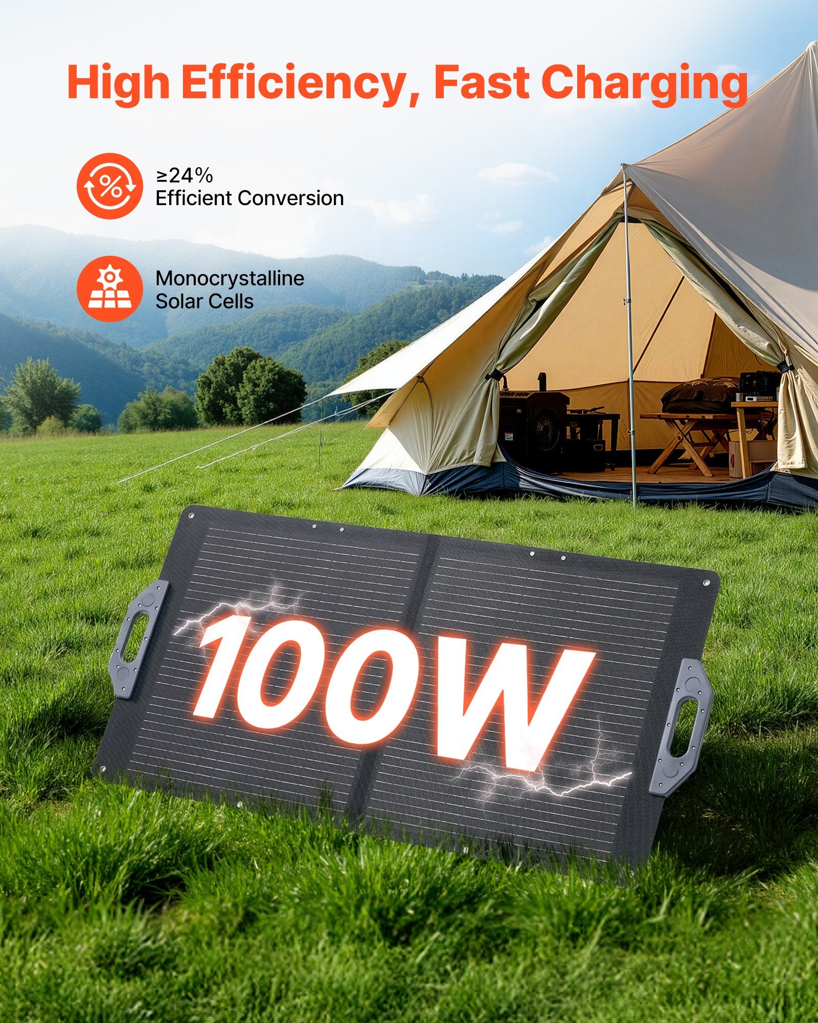 100W Foldable Solar Panel