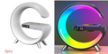 Smart G-shape LED ambient lamp with wireless charging base
