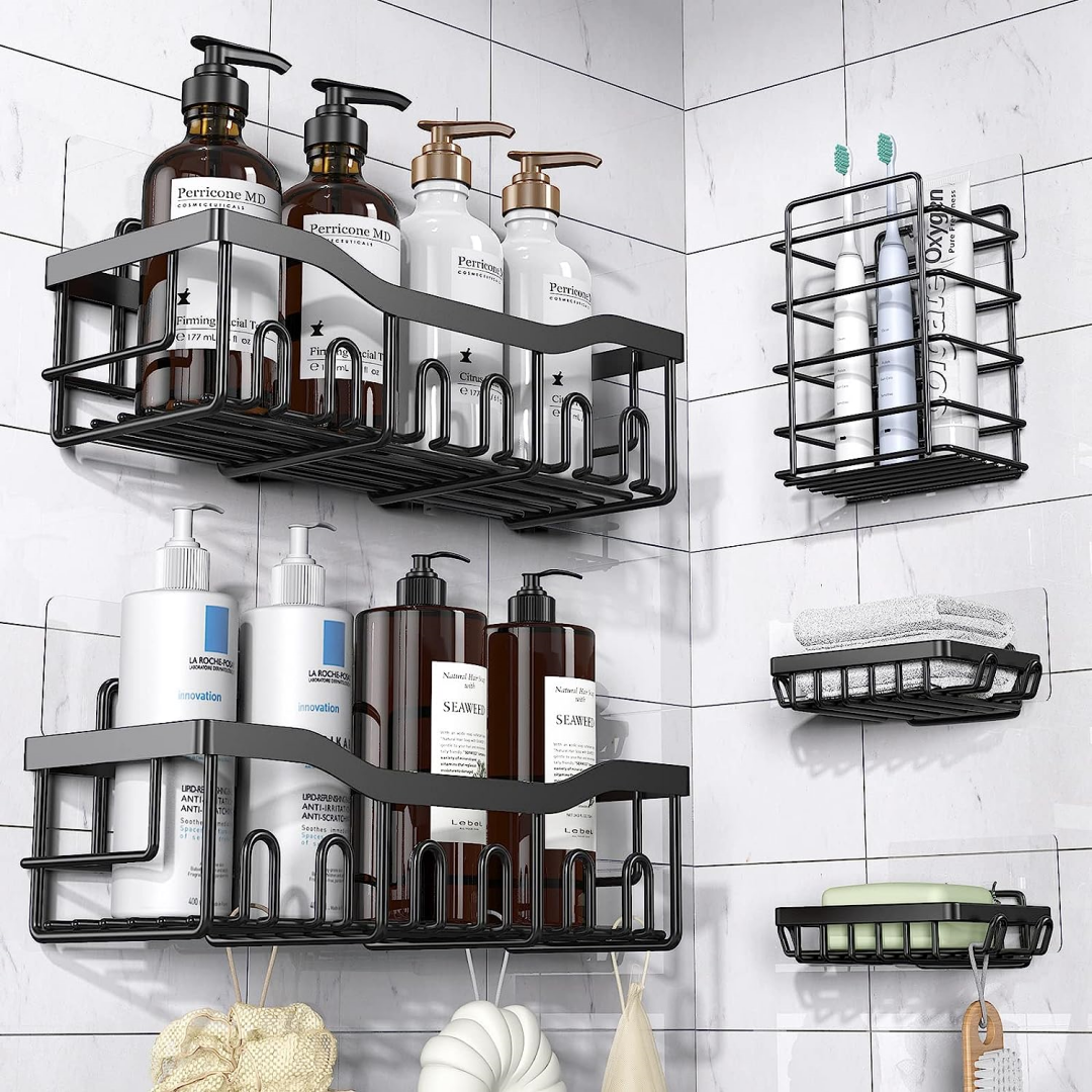Stainless Steel Shower Caddy Set of 5
