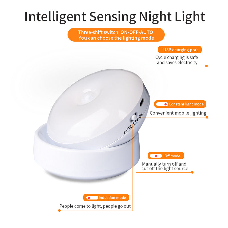 Rechargeable motion sensor night light