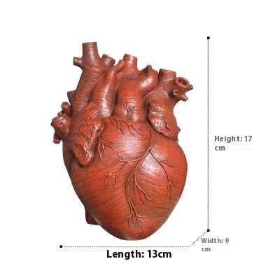 Decorative heart vase ornament
