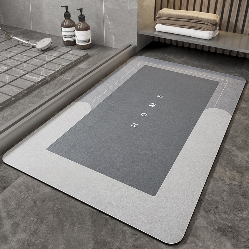 Bathroom floor rug detail