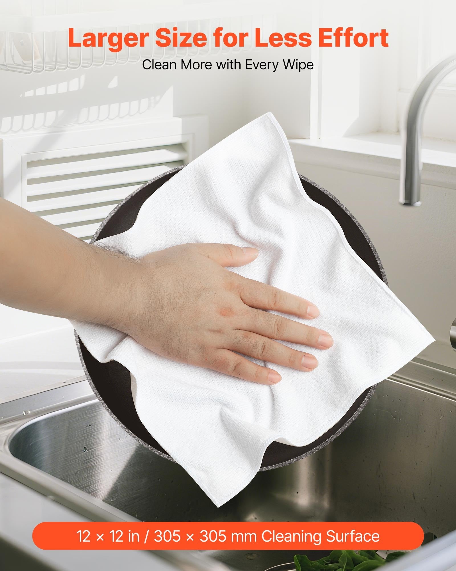 50 Pack White Microfiber Cleaning Cloth