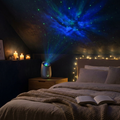 EllCo galaxy star projector on a bedroom ceiling