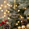 EllCo personalized family acrylic Christmas ornament