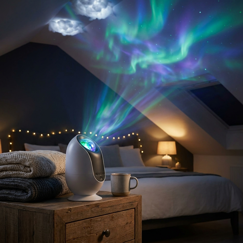 E&C aurora projector night light