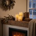 E&C flameless LED pillar candle set