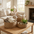 E&C woven storage basket set