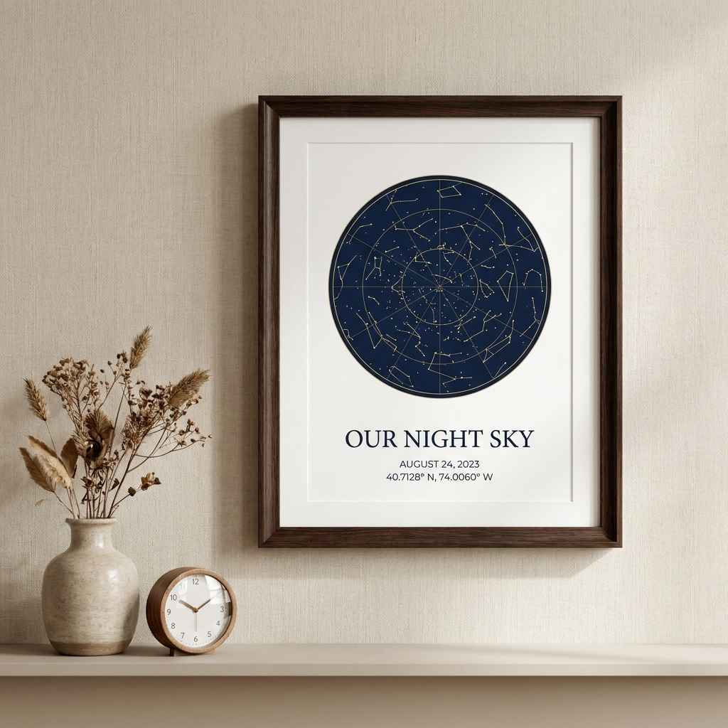 E&C custom star map print