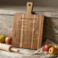 E&C engraved recipe wooden board